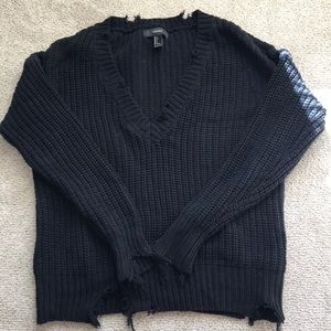 Forever 21 Black Oversized Sweater